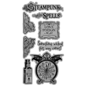 Steampunk Spell - Cling Stamp 1